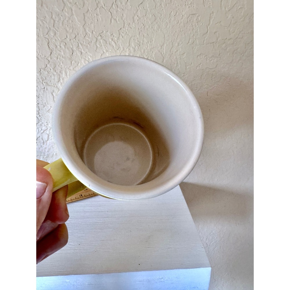 Le Creuset Yellow Ombre Stoneware Coffee Mug 12oz Triple Ring Ceramic Cup - Picture 9 of 10